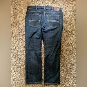 Men's Indigo Straight-Leg Jeans with Contrast Stitching